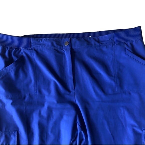 Chico’s Zenergy Cargo Capri~Pedal Pusher Sporty Pant Sz 3/16 Royal Blue Pull On - Picture 4 of 5
